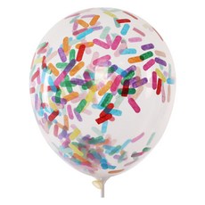 컨페티풍선 30cm, 김가루 레인보우, 50개