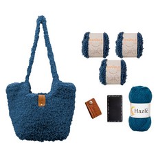yarna 누볼레 숄더백 세트, 10 블루(누볼레), 717(헤이즐), 1세트