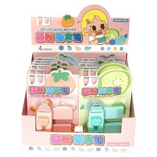 Friends 2000 滾輪橡皮擦 4款 x 3入組, 1套, 粉紅色, 藍色, 淺綠色, 紫色