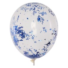 컨페티풍선 30cm, 글리터 블루, 50개