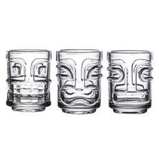 아메리칸로드 미니 티키스타일 소주잔 3종 세트, 믹스, 1세트