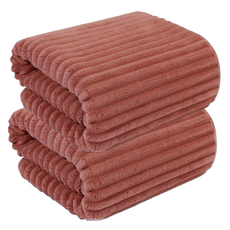 BBOO 바디 바스 비치 타월 특대형 90 x 175 cm, 레드브라운, 2개