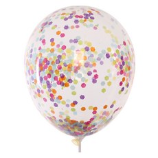 컨페티풍선 30cm, 육각 레인보우, 50개