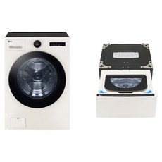 LG전자 트롬 오브제컬렉션 세탁기 25kg + 미니워시 4kg 세트 FX25ENRX 방문설치, 네이처 베이지