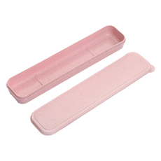 北歐風彩色便攜式餐具收納盒 24cm, 粉紅色, 1個