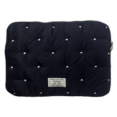 Winnies 刺繡圓點平板電腦包 保護套 WZFLP311-B11, 黑色, 1個