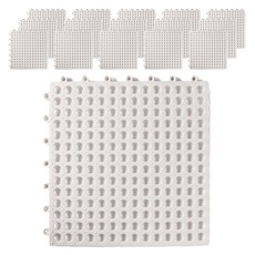 Libreeca 方形浴室拼圖地墊, 16個, 白色