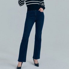 뱅뱅 여성용 간절기 라이크라 부츠컷 데님 팬츠