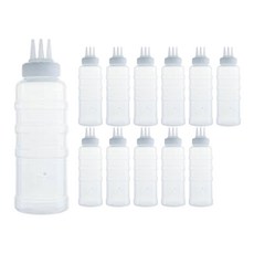 LivingFamily 可裁剪三孔醬料瓶, 300ml, 12個