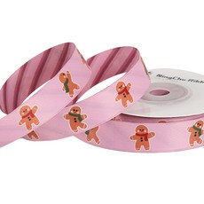 길그리 귀여운 성탄절 선물 포장 리본 1.6cm, 02 쿠키, 1개, 9m