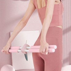 오엠티 바른자세 스트레칭 십자봉, 핑크, 1개