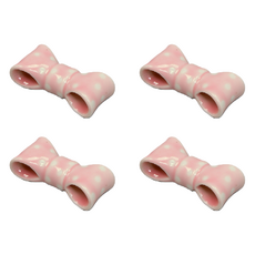 Rina Blue 陶瓷蝴蝶結筷架, 粉紅色, 4個