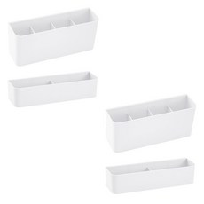 Block Mart 壁掛式黏貼雨傘架 雙件組, 白色, 2套