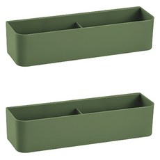 Block Mart 壁掛式黏貼雨傘收納架 單個, 綠色, 2個