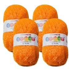 YEONIL 健康菜瓜布編織線, 4個, 60 橙色