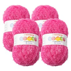 YEONIL 健康菜瓜布編織線, 4個, 06 粉紅色