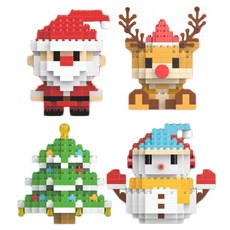 ARTNISM 聖誕節迷你奈米積木4種套組, 1套, 混和色