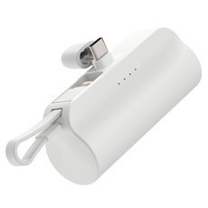아이히트코리아 2in1 도킹형 보조배터리 5000mAh C타입 단자 8핀 케이블, P23-DKPB5K-C(C타입), 화이트, P23-DKPB5K-C
