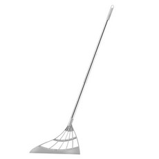Mona Home 簡易地板清潔浴室除水多用途長柄矽膠掃把, 1個, 風灰色