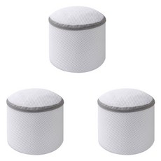 光明前程 拉鍊洗衣袋 圓形, 灰色, 3個