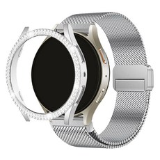 SPACE SHIELD Galaxy Watch The Double Shine 水鑽防撞保護殼, 銀色