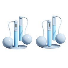 Regens 2合1有線無線室內外居家訓練跳繩, 藍色