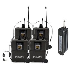 비맥스 4채널 무선 헤드셋 마이크, 혼합색상, BXM-J9404B