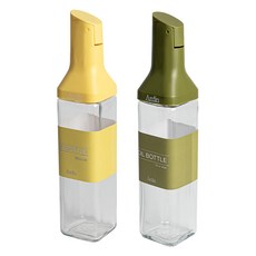 Ardin France Maman 智能自動開關纖細油瓶 黃色 + 綠色 500ml 套組, 1套