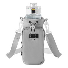 保溫杯水壺斜背包, 1個, 灰色