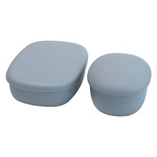 Livya 矽膠便當盒容器+密封容器組, 1套, 冷灰色