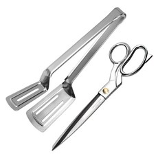 bella cuisine 不鏽鋼廚房料理剪刀 27.5cm + 雙面鍋鏟套組, 1套, 單一顏色, 廚房剪刀 + 雙面鍋鏟