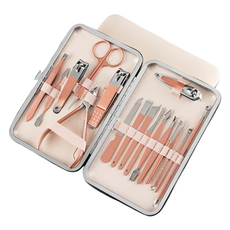 Kingsroad 手足護理指甲刀17件組, 象牙白, 1套