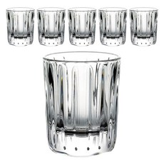 진글라스 홈바 프리미엄 소주잔 3 type, 일자 컷팅 스타일, 6개