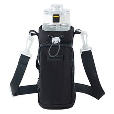 保溫杯水壺斜背包, 1個, 黑色