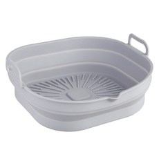 plala 矽膠折疊氣炸鍋容器, 灰色, 1個