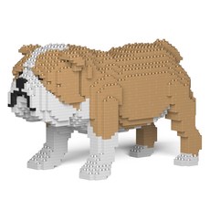 英國鬥牛犬狗狗積木 M 大型, 1個, 金色