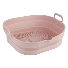 plala 矽膠可折疊氣炸鍋容器, 粉紅色, 1個