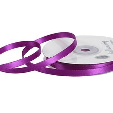 길그리 얇은 6mm 공단 선물 포장 리본, 28 웜퍼플, 1개, 18m