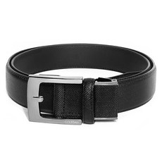 골프데이 숨쉬기 편한 소가죽 골프 벨트 루스, 블랙사선, 1개