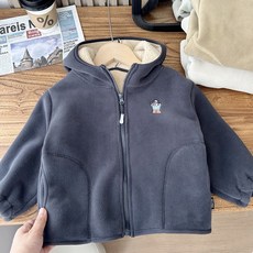 베베몽스토리 아동용 곰돌이 후리스 후드집업