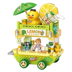LoZ 攤位推車系列 迷你積木, 檸檬鴨鴨推車, 1個
