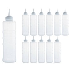 LivingFamily 可裁剪單孔醬料瓶, 700ml, 12個