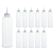 LivingFamily 可裁剪單孔醬料瓶, 600ml, 12個