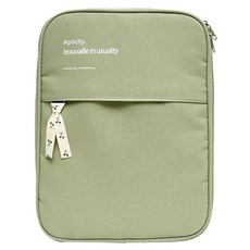 Winnies 簡約口袋平板電腦收納保護套 WZFLP334-GN11, 綠色, 1個