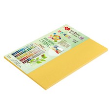 종이문화 뉴씨플레인 양면색상지 No 43 노랑색 8절, 33개