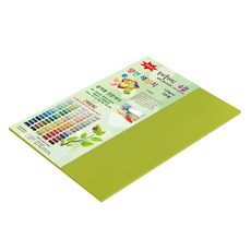 종이문화 뉴씨플레인 얇은 양면색상지 120g No59 황록, 20개