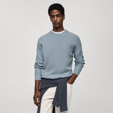 MANGO 남성용 안티구아 긴팔 스웨터 77064443