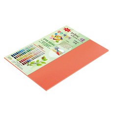 종이문화 뉴씨플레인 얇은 양면색상지 120g No 30 연주홍색, 20개