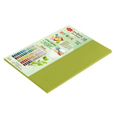 종이문화 뉴씨플레인 얇은 양면색상지 120g No59 황록, 33개