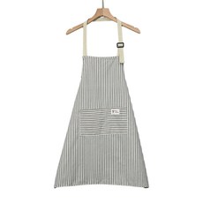 씨오브비 스트라이프 투포켓 주방 앞치마, 그레이, 1개